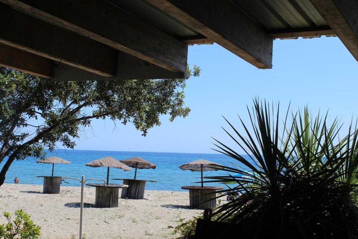 Bord de mer, pieds dans l'eau, vue panoramique Villa San-Nicolao Eksteriør bilde