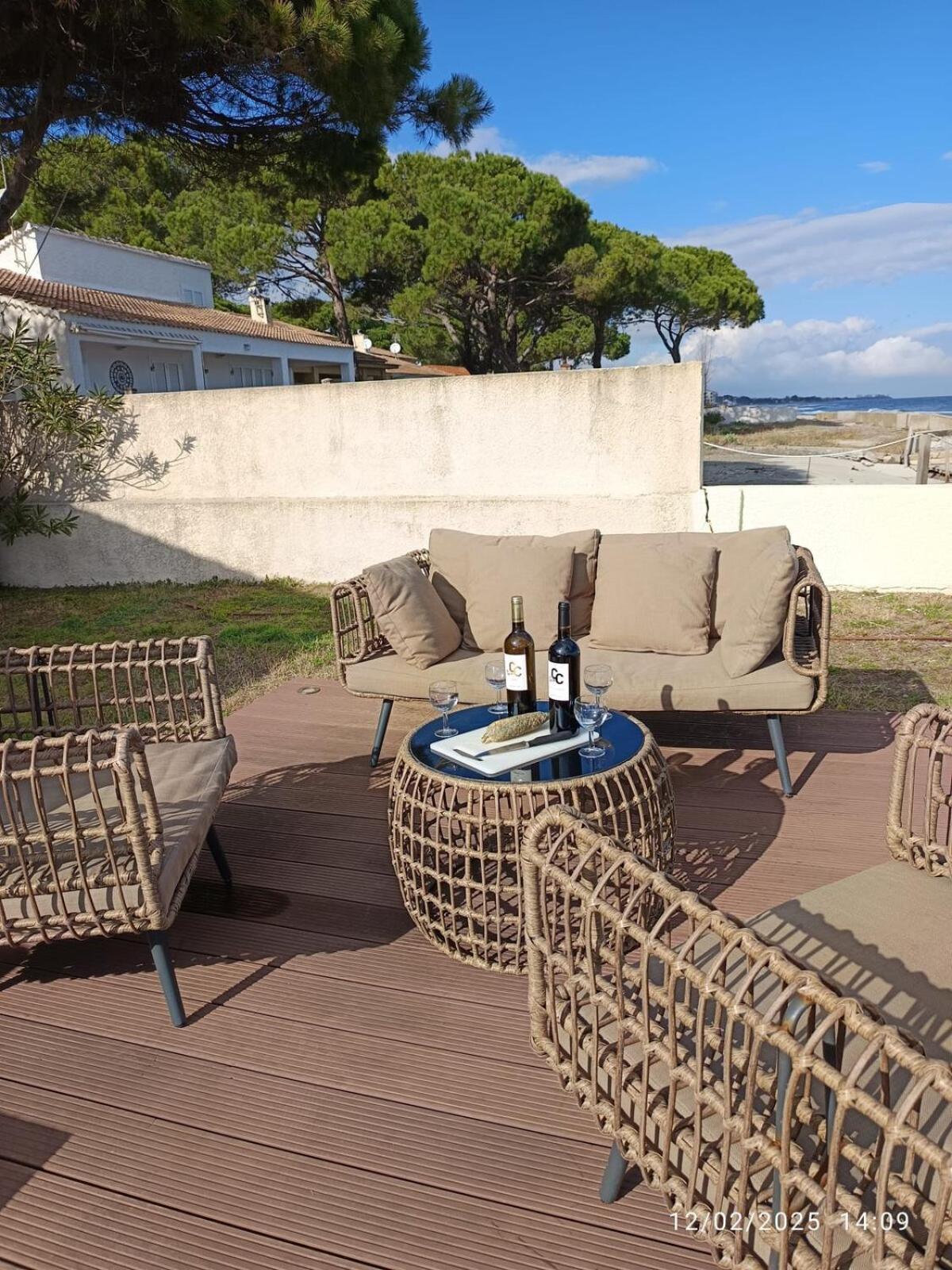 Bord de mer, pieds dans l'eau, vue panoramique Villa San-Nicolao Eksteriør bilde